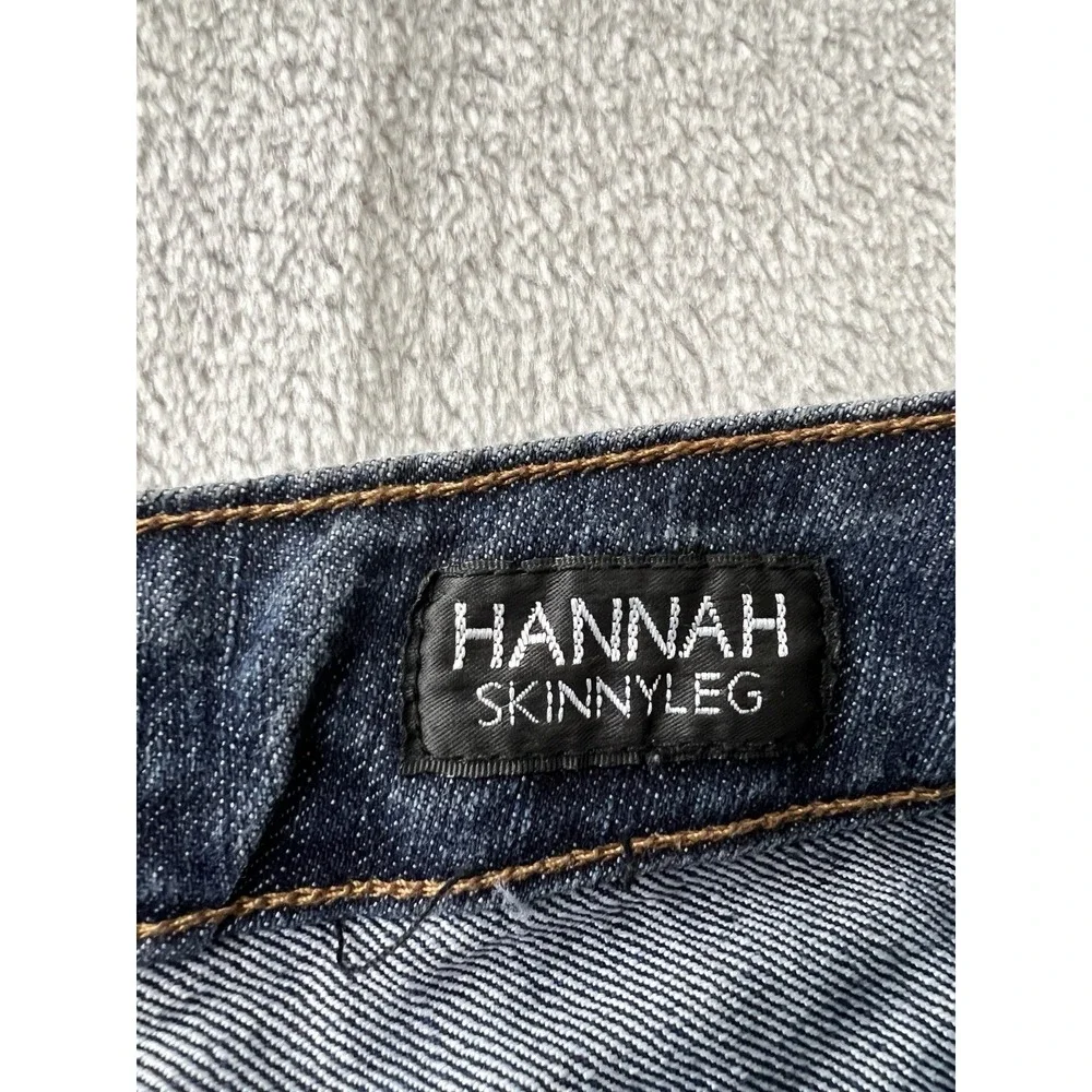 Rocawear Womens Jeans Size 13 Dark Wash Hannah Skinny Leg Ankle Zip Denim